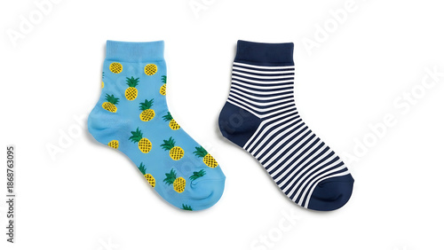 colorful socks isolated on white