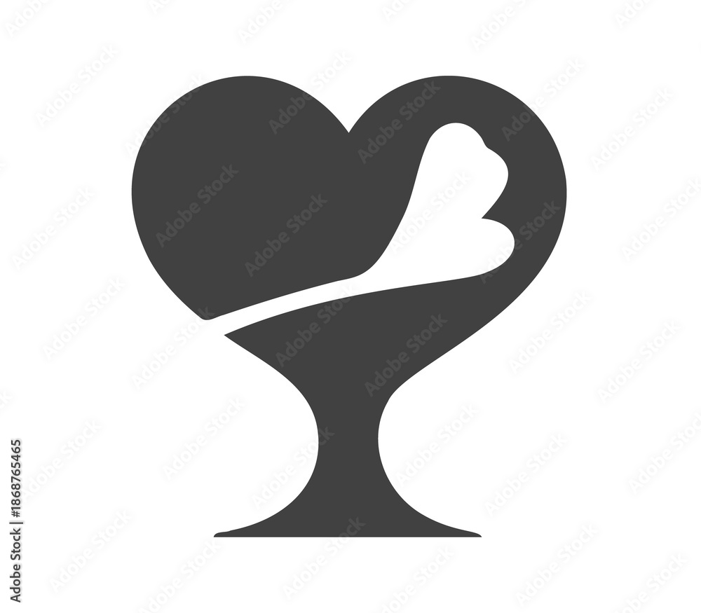 Fototapeta premium vector illustration of a love tree icon