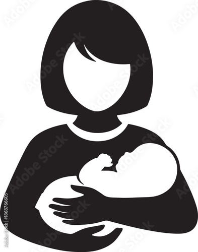 Black and white of a person holding a small animal close to their chest also transparent background