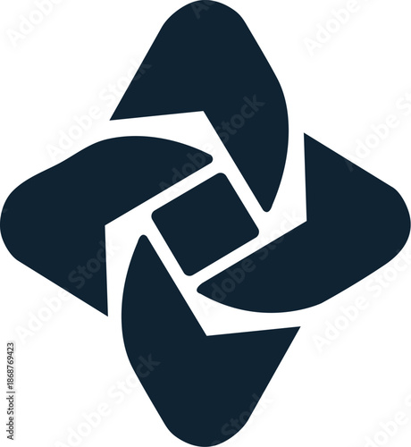 Minimal abstract trust logo for consulting firms and corporate branding