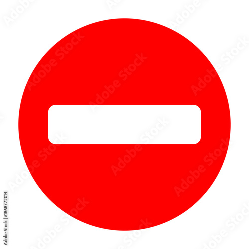 Universal Red Prohibition Symbol No Entry Sign Icon