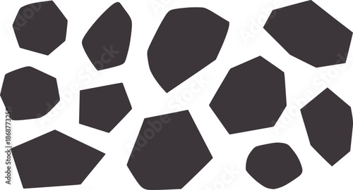 Irregular dark gray polygonal shapes polygons