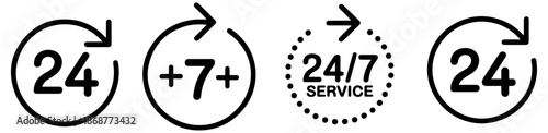 24 hour service loop icon
