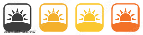 sunset rising sun icon symbol