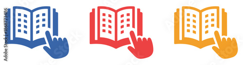 braille book icon set