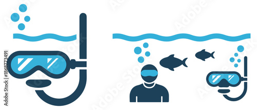 scuba diving equipment icon outline