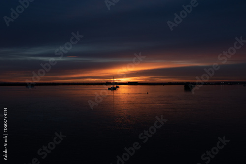 The river Crouch at sunset in Essex, UK