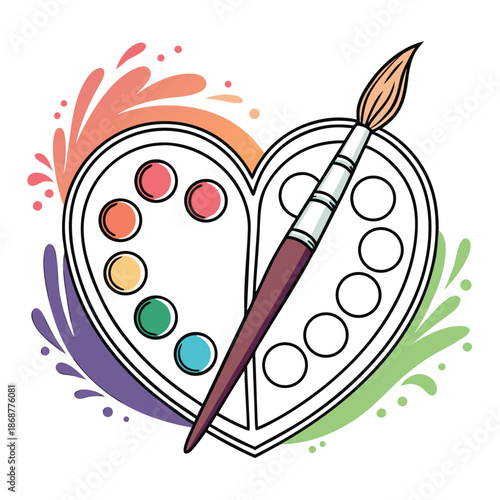 Decorative colorful vector illustration isolated on white background