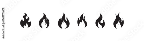 Fire Flame Icon set. Flame Icon set modern flat vector design. Burning Flame Icon on white background. vector illustration. eps10