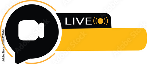 live streaming video broadcast banner lower third overlay social media interface design element