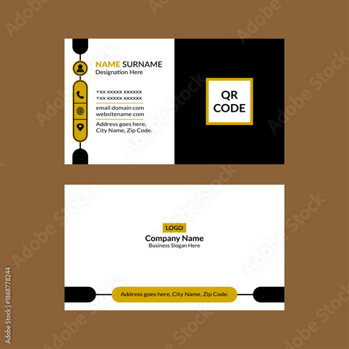 Modern Business Card Format. Dynamic Layout Display for Promotion.