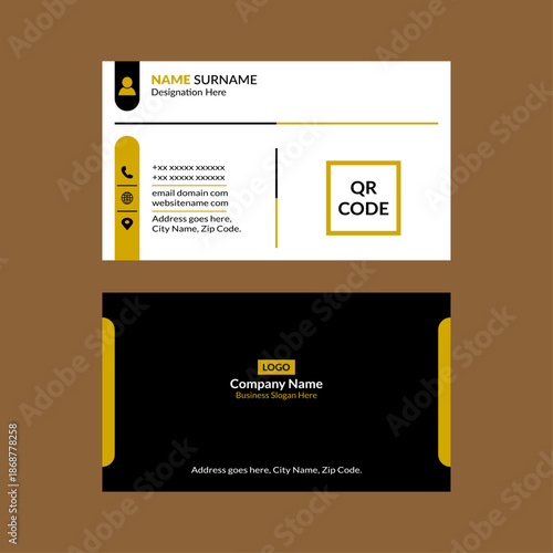 Modern Business Card Format. Dynamic Template Display for Promotion.