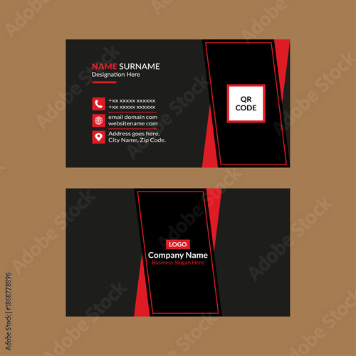 Modern Business Card Format. Luxurious Template Display for Promotion.