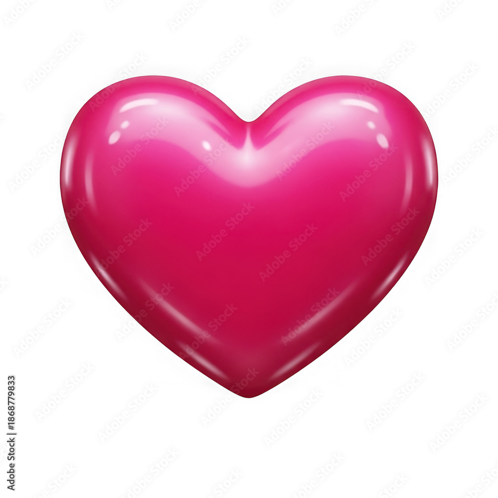 Fototapeta premium Vibrant pink heart symbolizing love and affection