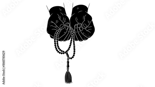 Black Boxing Gloves with Laces Tied Together.