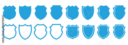 Shield check mark icon or security shield protection icon with tick symbol. green security shield icon