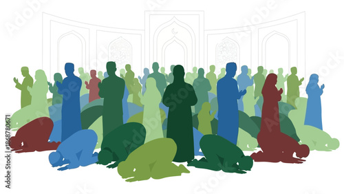 Diverse Group of People Praying Together.