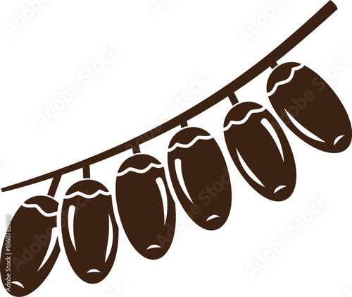 Ramadan kareem dates on a branch symbolizing fasting and spirituality during islamic holy month of ramadan