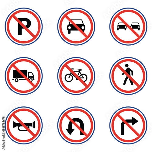 Free Download  Traffic signs and road symbols vector - GFXLoad
