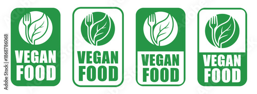 Vegan Food Label and Badge Vector – Plant-Based and Vegetarian Friendly Icon