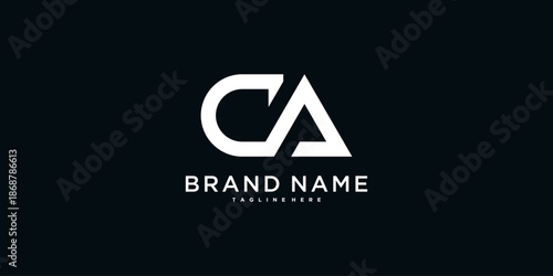 CA letter logo design with modern style. Preamium Vector