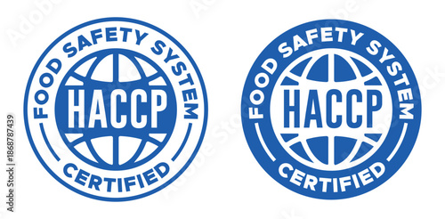 HACCP Certified Food Safety Label and Badge Vector – Quality Hygiene Compliance Icon