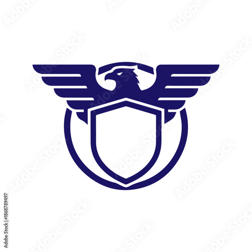  Eagle and shield logo emblem design,