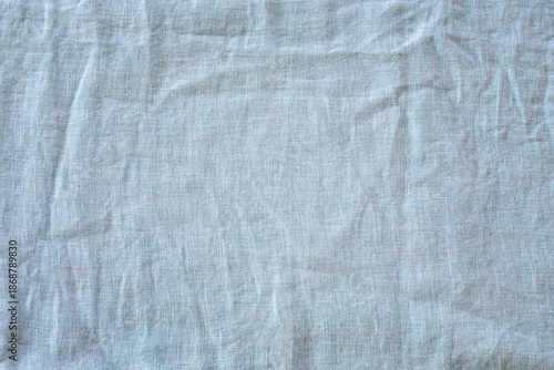 Blue cotton crumpled surface, cotton backdrop