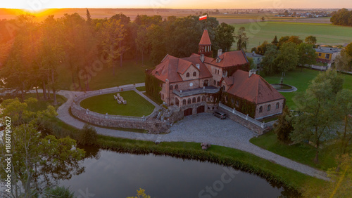 A castle in Poland from above