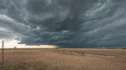 Supercell Thunderstorm Near Denver Colorado Timelapse