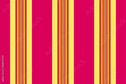 Textile background lines textile, damask pattern vertical texture. Yraph vector stripe fabric seamless in yellow and red colors.