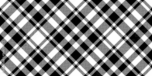 Mat check background tartan, awesome textile fabric texture. Trend vector seamless pattern plaid in white and black colors.