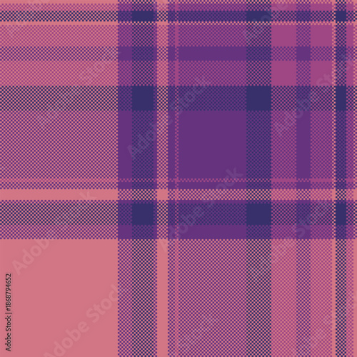 Bedroom pattern fabric check, classic tartan background vector. Famous seamless plaid textile texture in red and violet colors.