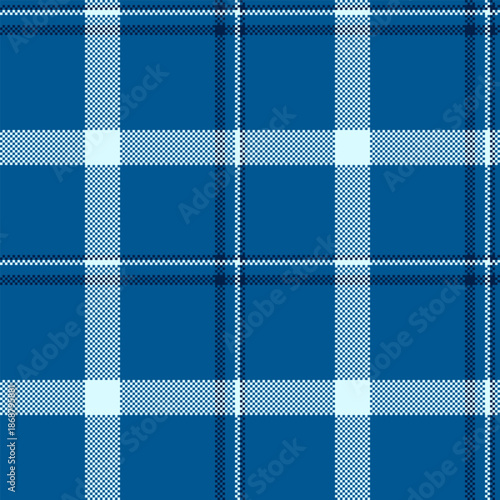 Herringbone fabric pattern check, 20s background plaid textile. Trendy vector seamless texture tartan in cyan and light colors.