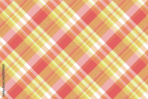 Internet vector texture check, styling plaid textile fabric. Autumn background pattern tartan seamless in light and orange colors.