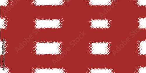 Seamless red and white grunge pattern with watercolor ink splashes and vector brush texture elements for an artistic heart paint design