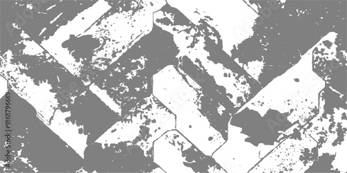 Abstract grunge texture background with ink splashes featuring a vintage world map illustration of continents and countries on an old antique paper pattern design