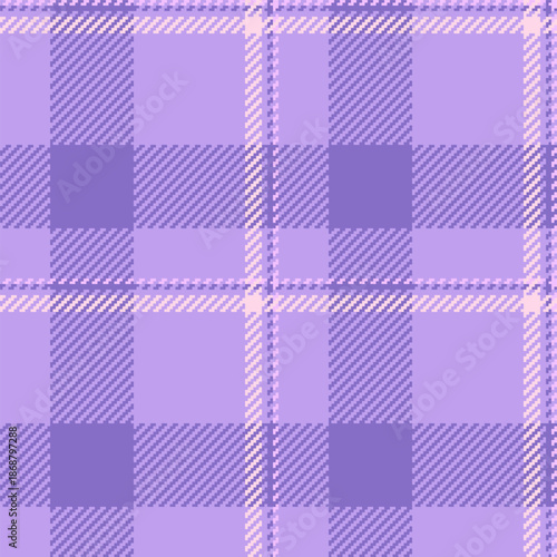 Surface fabric textile plaid, sewing texture seamless tartan. Flooring background check vector pattern in violet and indigo colors.