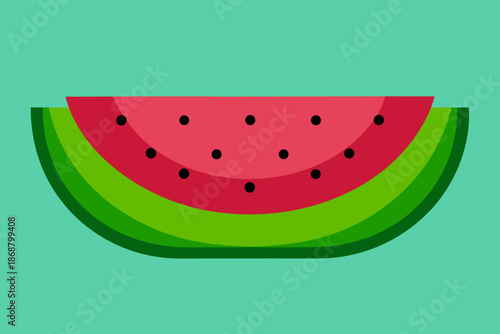 Watermelon Slice Sofa with Green Rind and Pink Interior