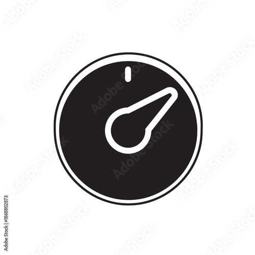 Black Control Switch Knob Interface Icon