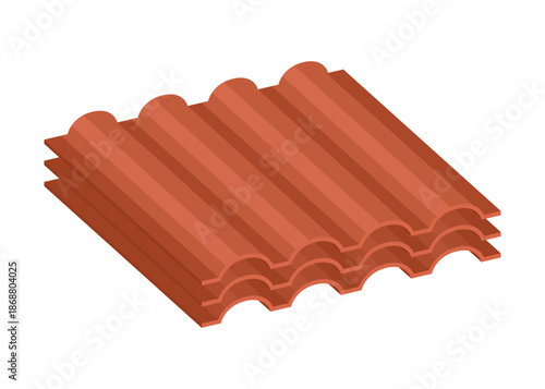 Curved terracotta roofing tiles, Traditional textured terracotta roof tiles, Curved clay tiles with textured finish suitable for historic building restorations and renovations