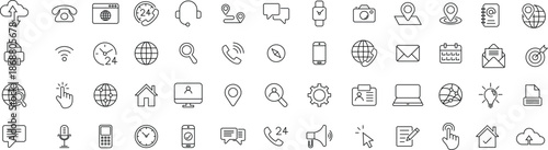 Contact and social icons business