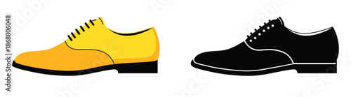 Elegant yellow and black dress shoes for business and formal occasions