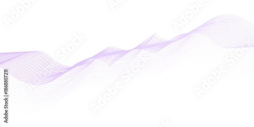 Vector minimal seamless lines wavy pattern in mesh and motion abstract background. Abstract wavy lines flowing curve gradient color on transparent background. modern wavy stripes on white background.