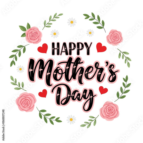 Happy Mothers Day Greeting Card.