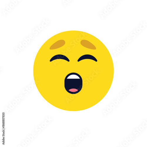 crying face sad mouth open desperate cry pool of tears emoji symbol sign icon vector illustration isolated flat