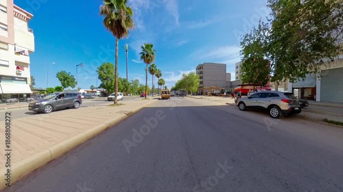 POV from a car driving around in Fez, Morocco