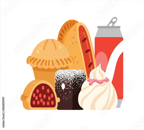 Colorful plastic fork isolated on a white background simple kitchen utensil