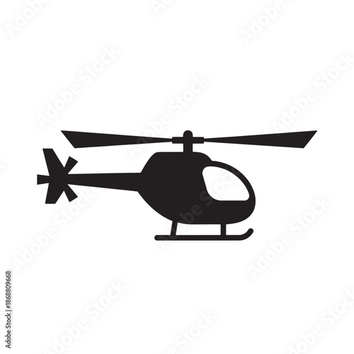 Modern transport helicopter aircraft silhouette