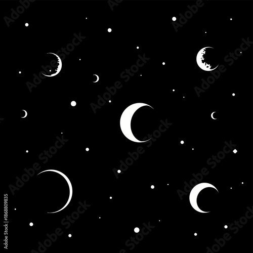 Multiple Phases of the Moon.